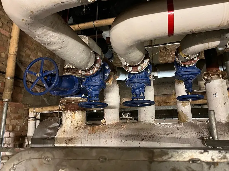 Pipe Freezing in Kensington. Hate valves installed on flow header